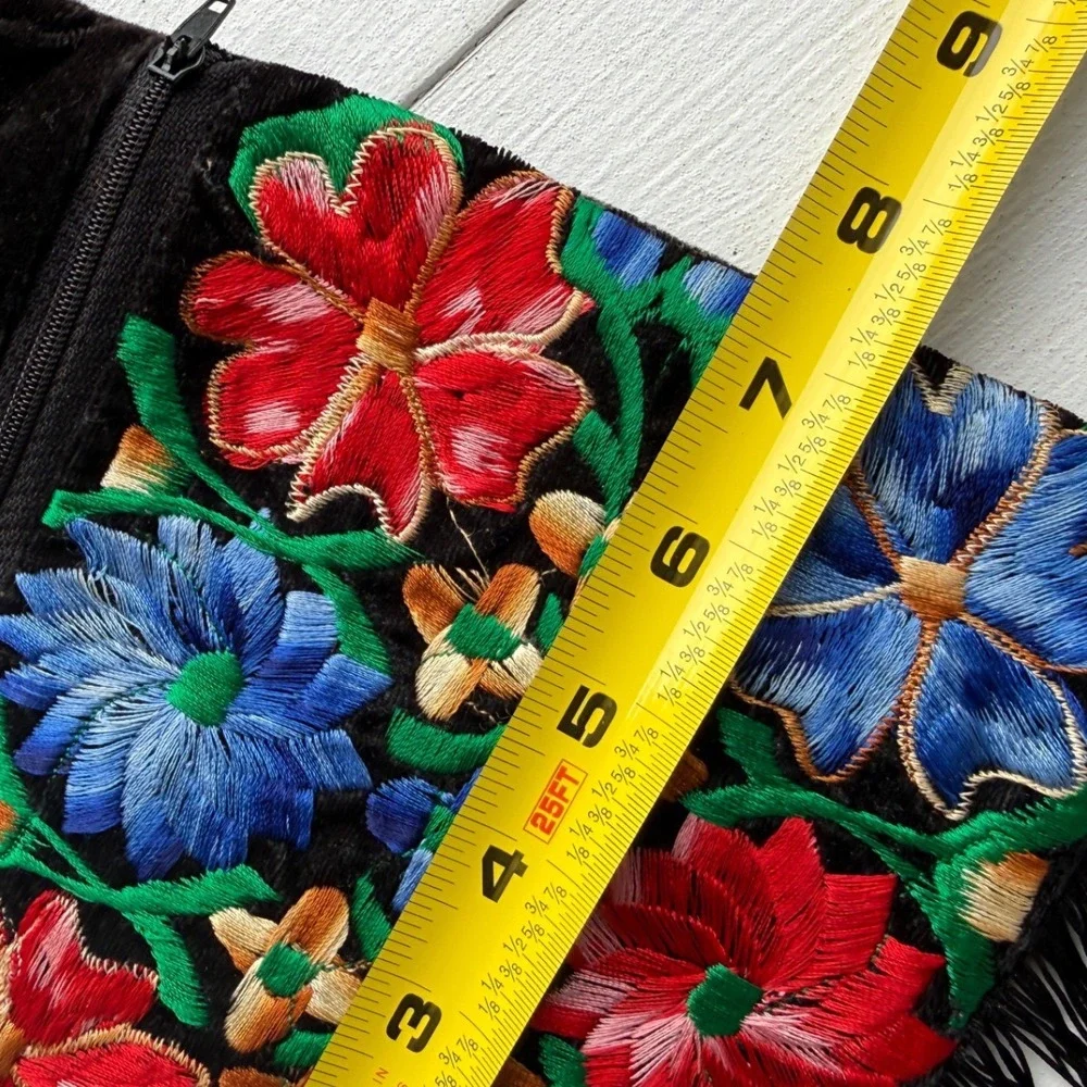 Lot of 3 Mexican Style Embroidered Bags Wristlets Crossbody Boho